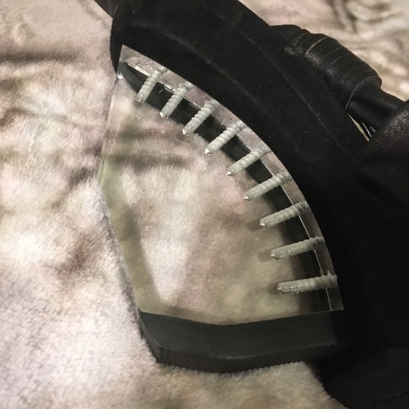 All Saints Spitalfields Lucite Wedge Sandals-Size 37 - Picture 15 of 16